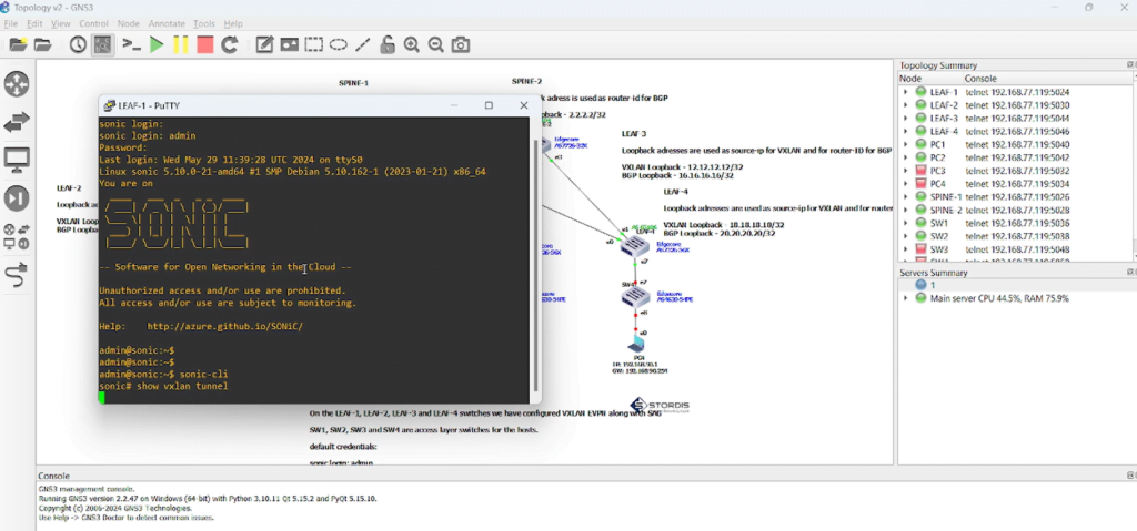 SONiC Linux Hands-On Lab - Module 2 – route2open