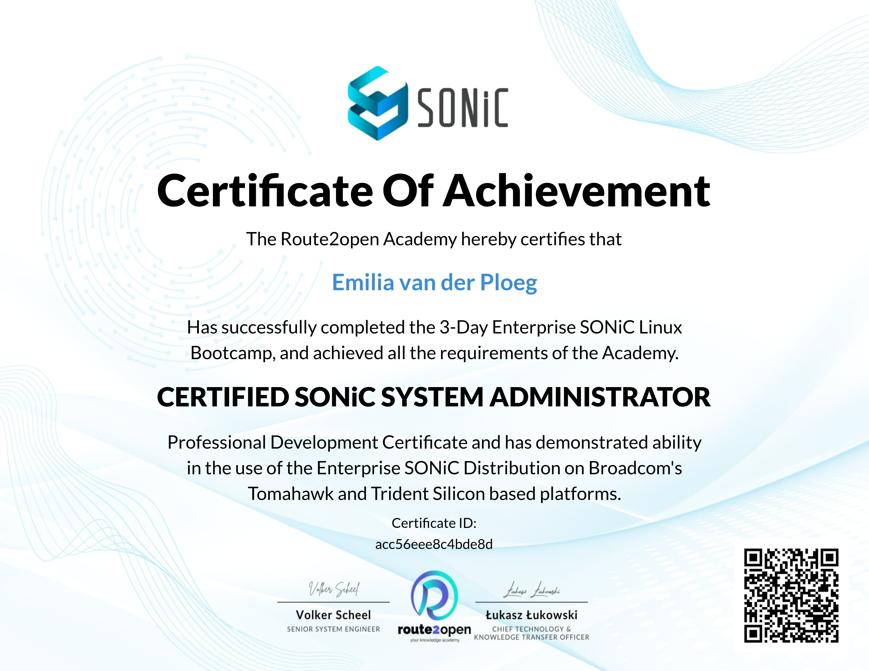 OSSO BV SONiC Bootcamp [Oct.15-17] R2O-SON-BRC-BT-3D